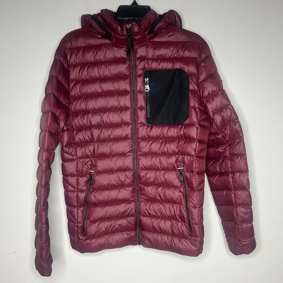 Calvin Klein Puffer Jacket Women's Small Premium Down Packable Lightweight Hood - Picture 2 of 12